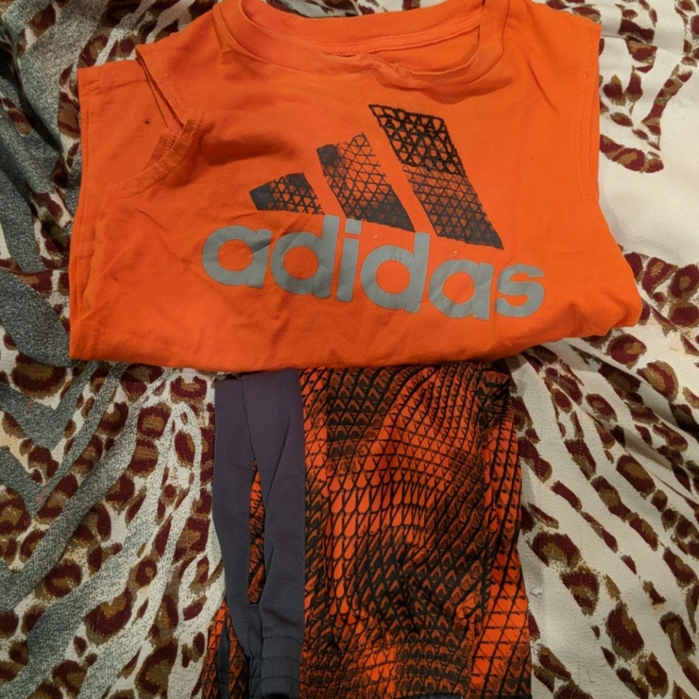 Sz 7 2pc Adidas Tank Top Short Outfit